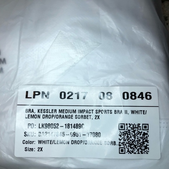 Fabletics White Kessler Medium Impact Sports Bra - Picture 3 of 3